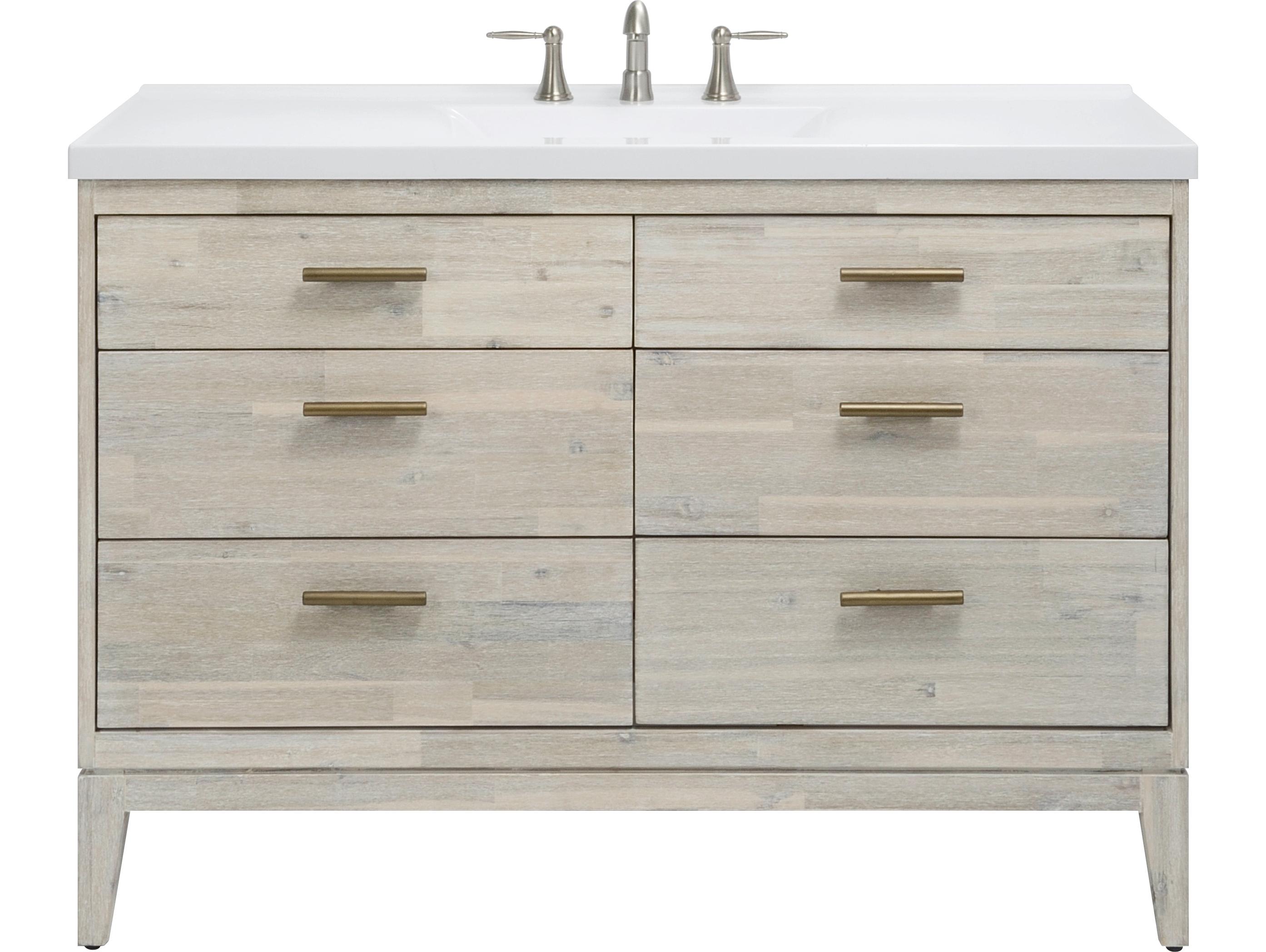 Le Bath Nina 48" Chalky White Vanity Base