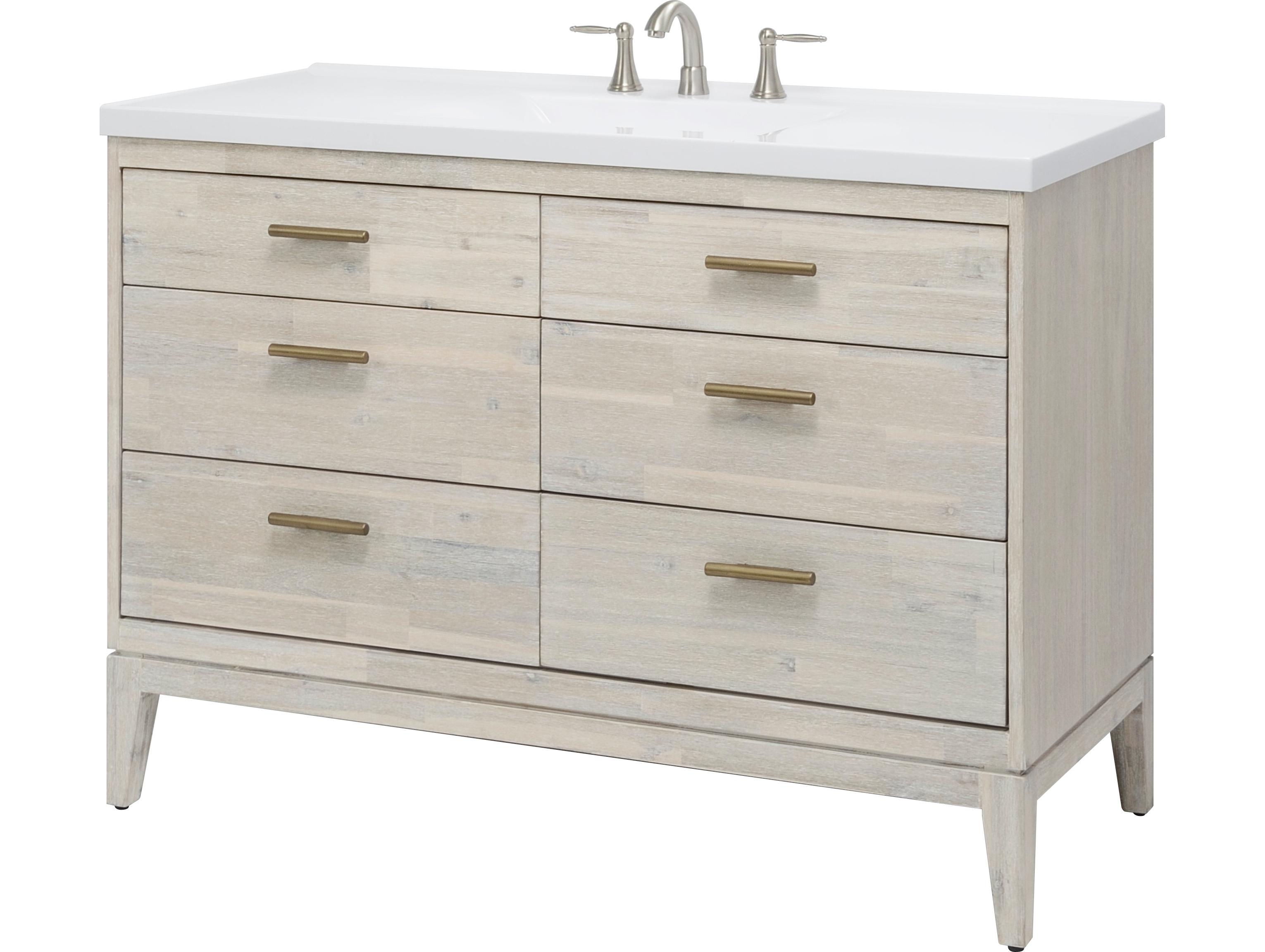 Le Bath Nina 48" Chalky White Vanity Base