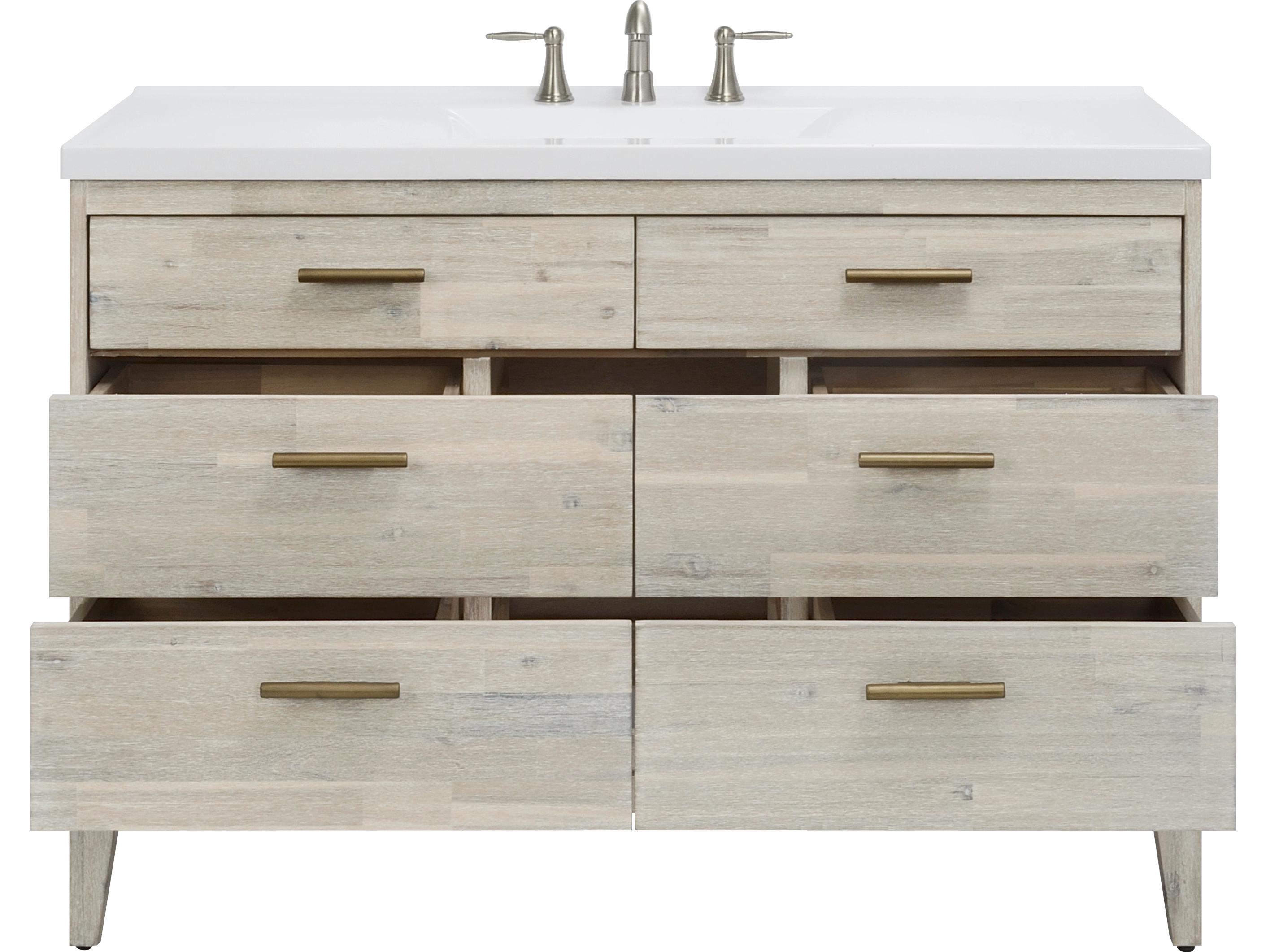 Le Bath Nina 48" Chalky White Vanity Base