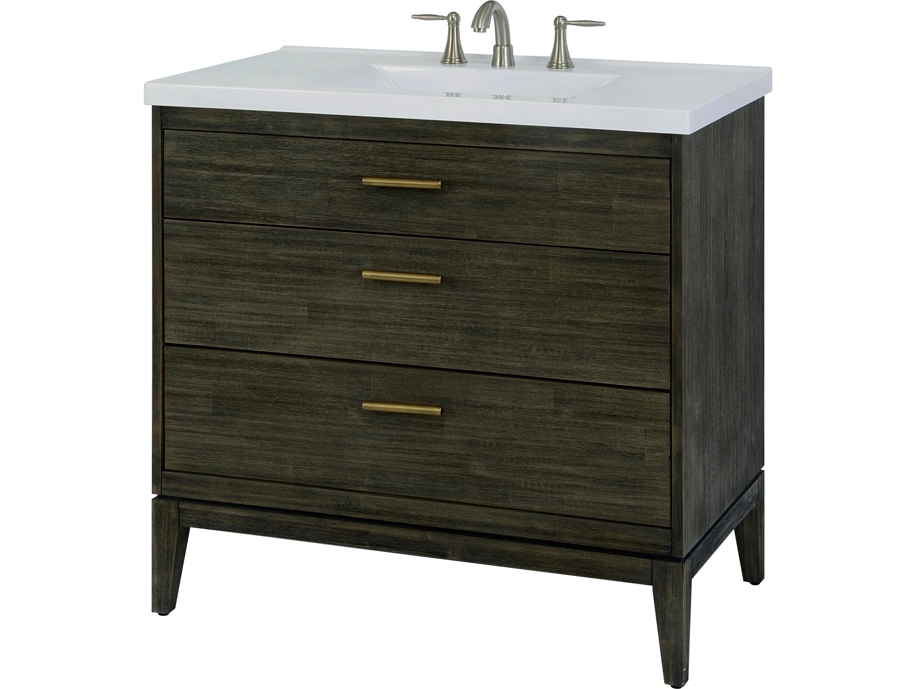 Le Bath Tyler 36'' Dark Pearl Vanity Base