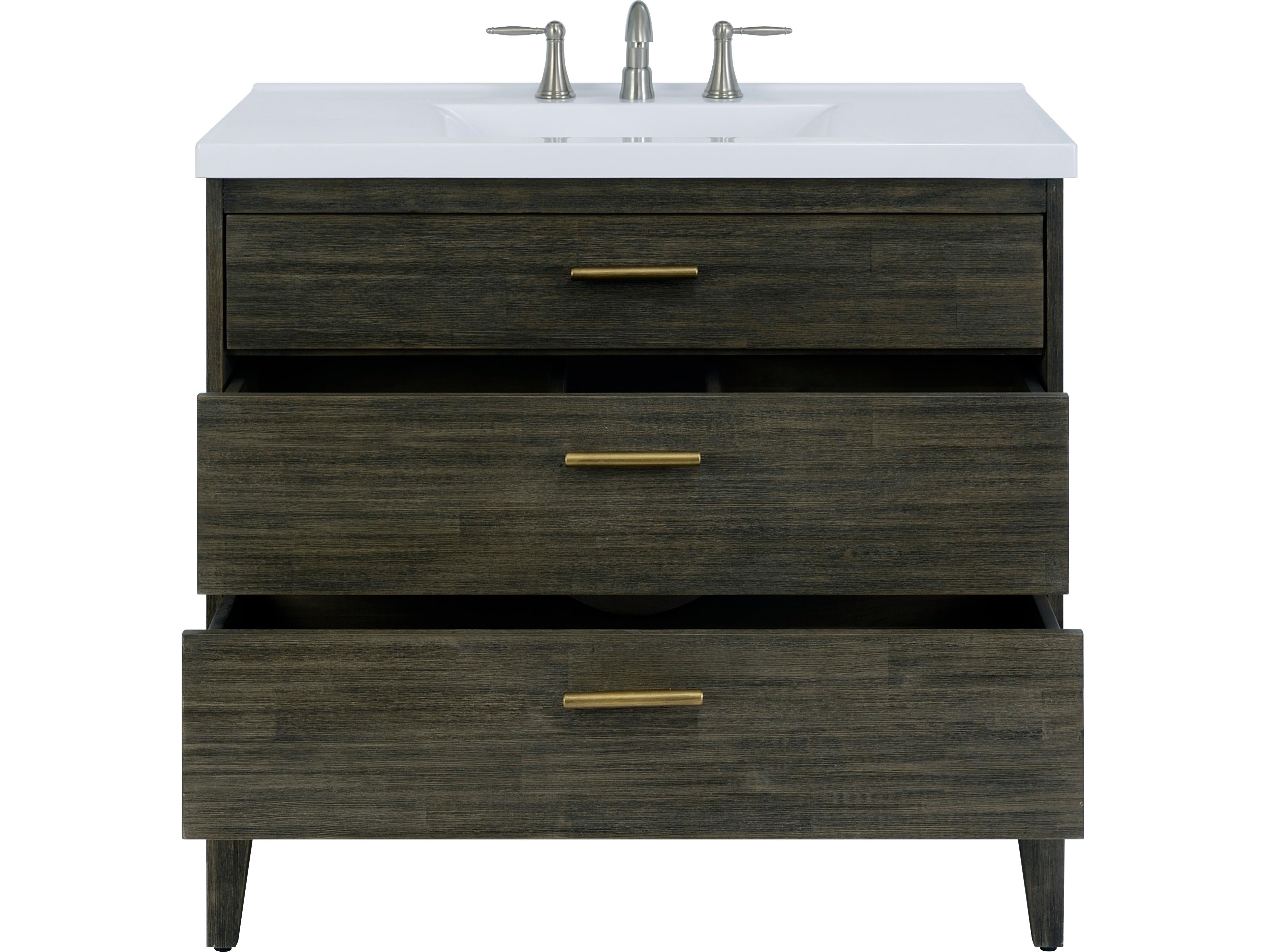 Le Bath Tyler 36'' Dark Pearl Vanity Base