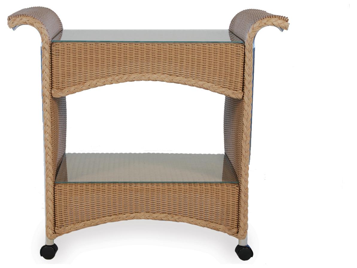 Lloyd Flanders Wicker Serving Cart