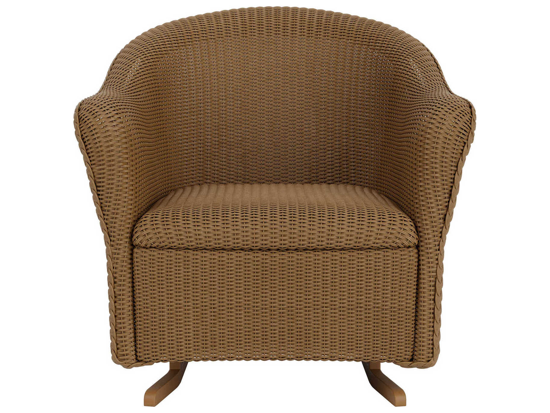 Lloyd Flanders Reflections Wicker Spring Rocker Patio Lounge Chair with Padded Seat