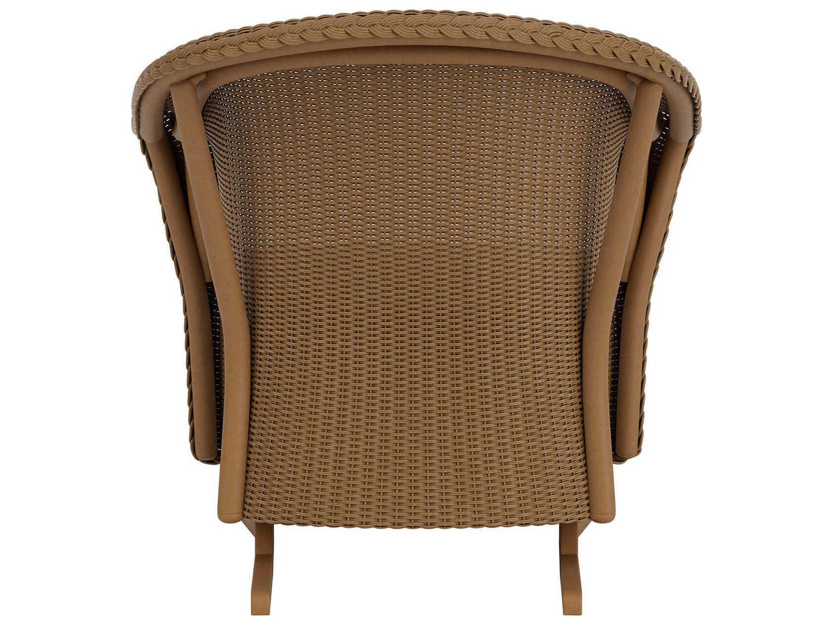 Lloyd Flanders Reflections Wicker Spring Rocker Patio Lounge Chair with Padded Seat