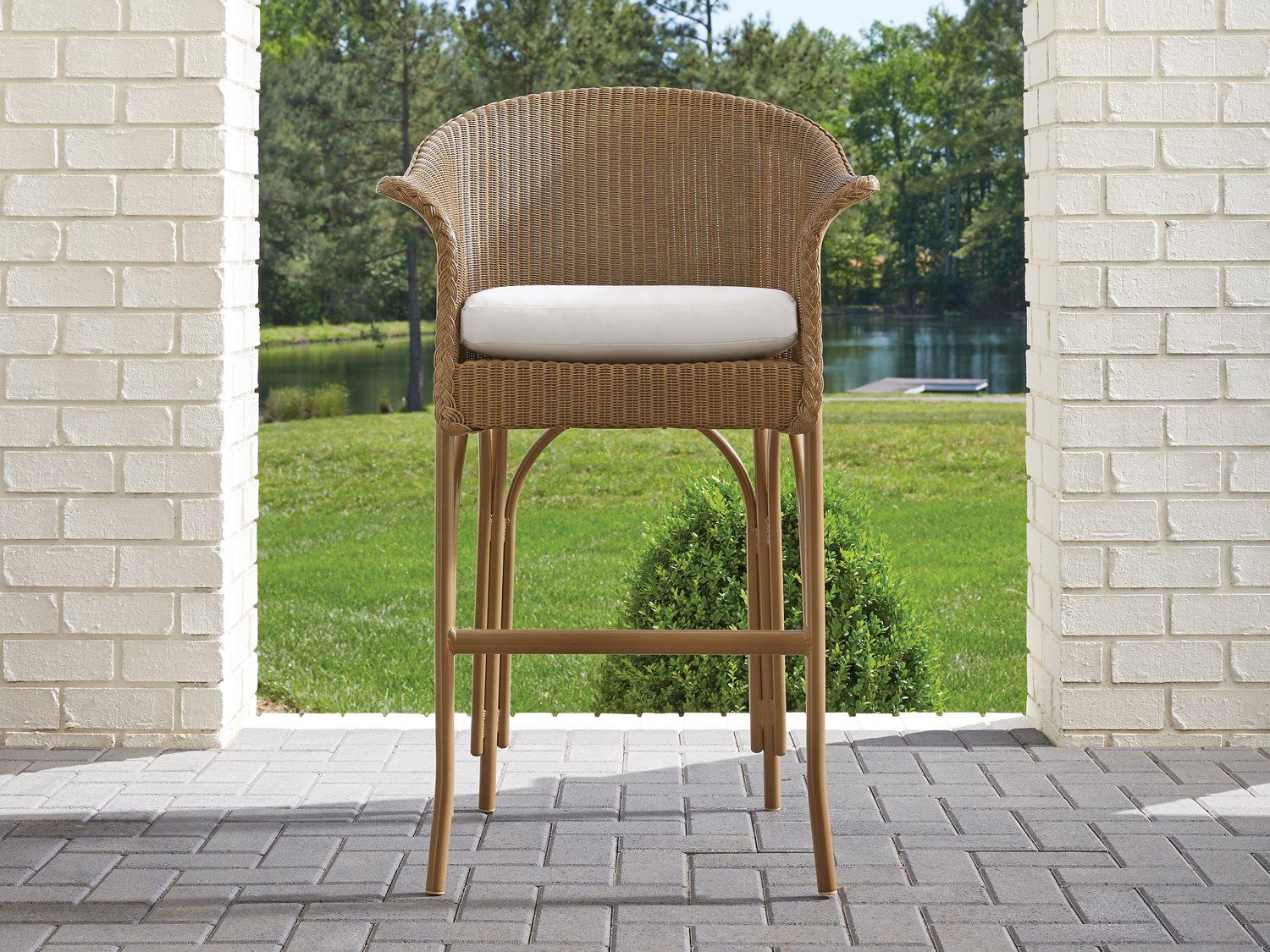 Lloyd Flanders All Seasons Wicker Outdoor Bar Stool