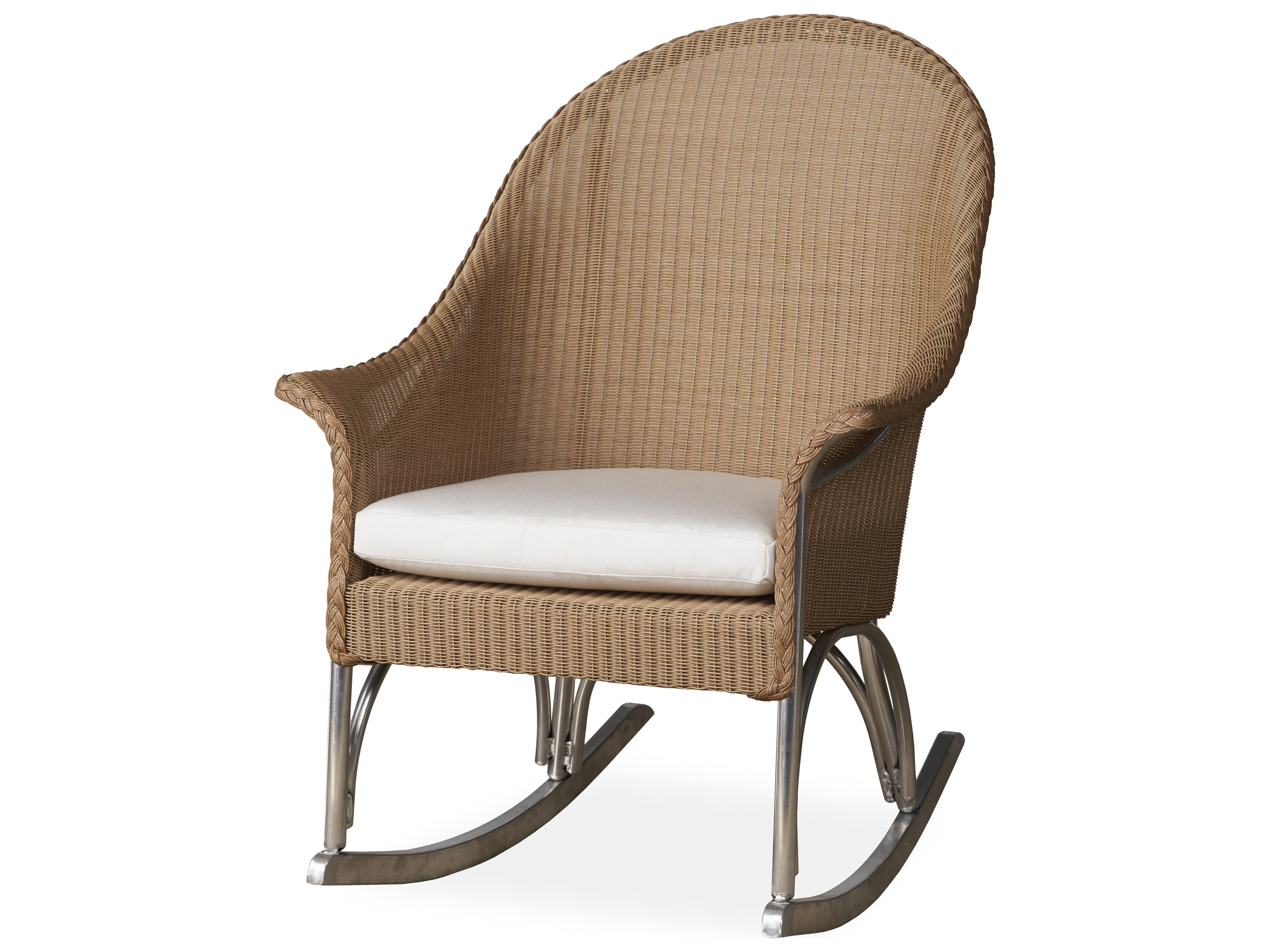 Lloyd Flanders All Seasons High Back Porch Rocker Seat Replacement Cushions