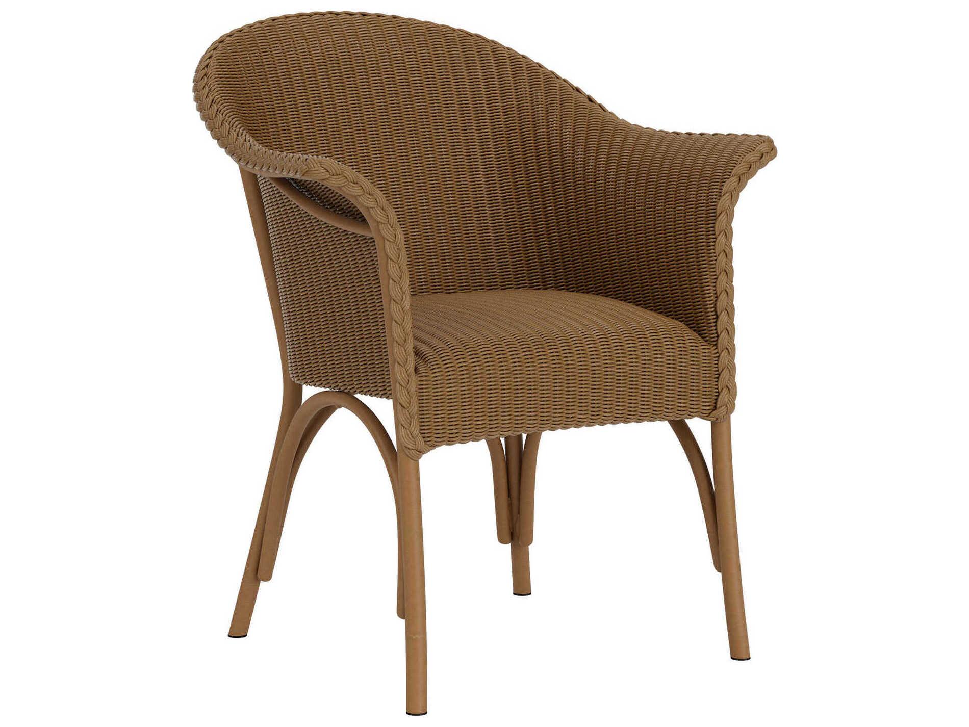 Lloyd Flanders All Seasons Wicker Dining Armchair with Padded Seat