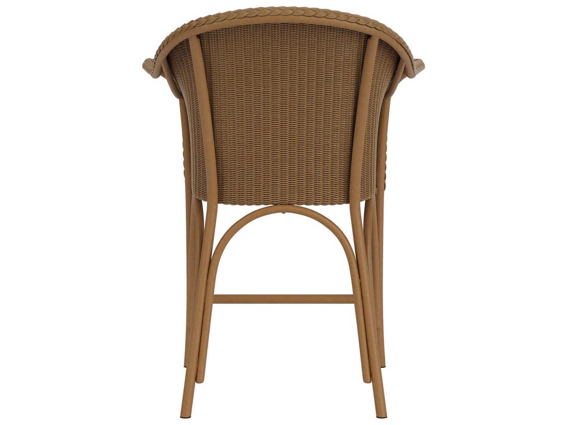 Lloyd Flanders All Seasons Wicker Outdoor Patio Counter Stool with Padded Seat