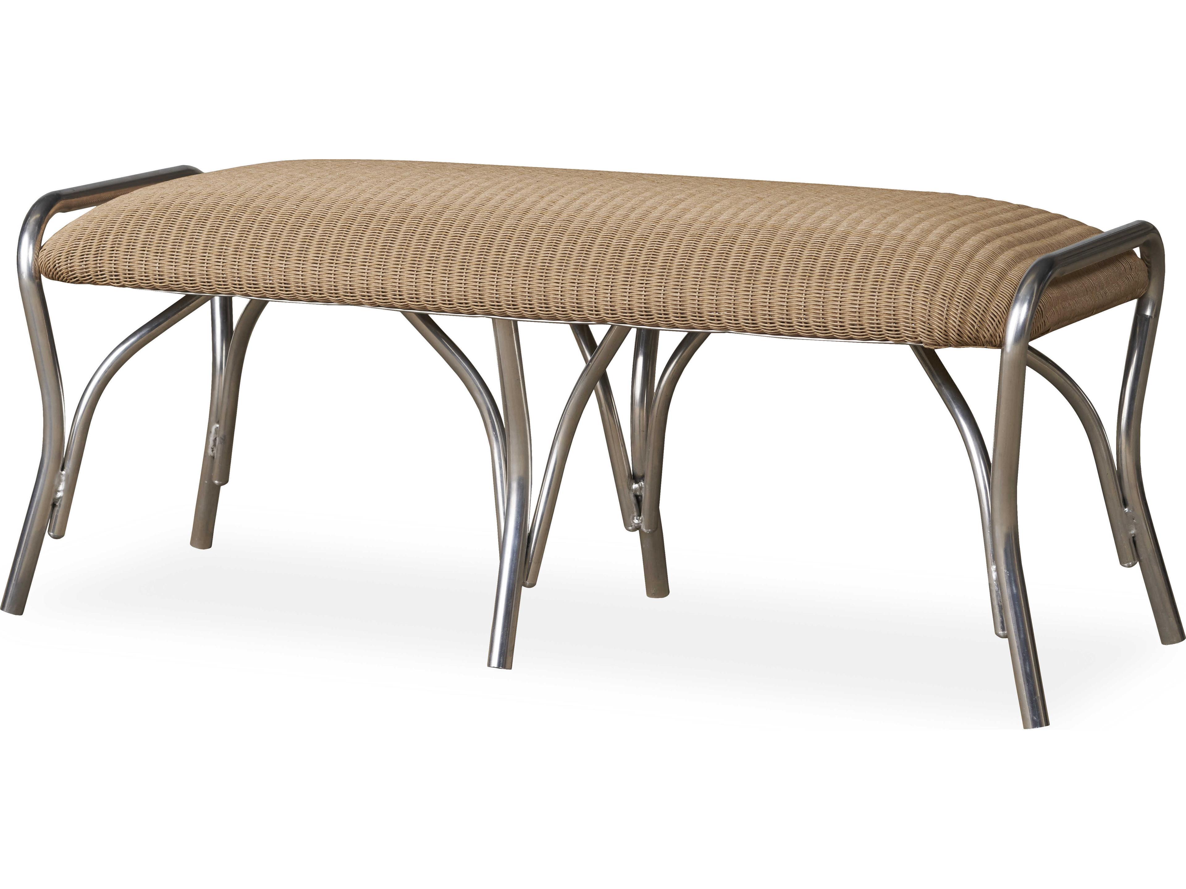 Lloyd Flanders All Seasons Large Patio Ottoman with Padded Seat