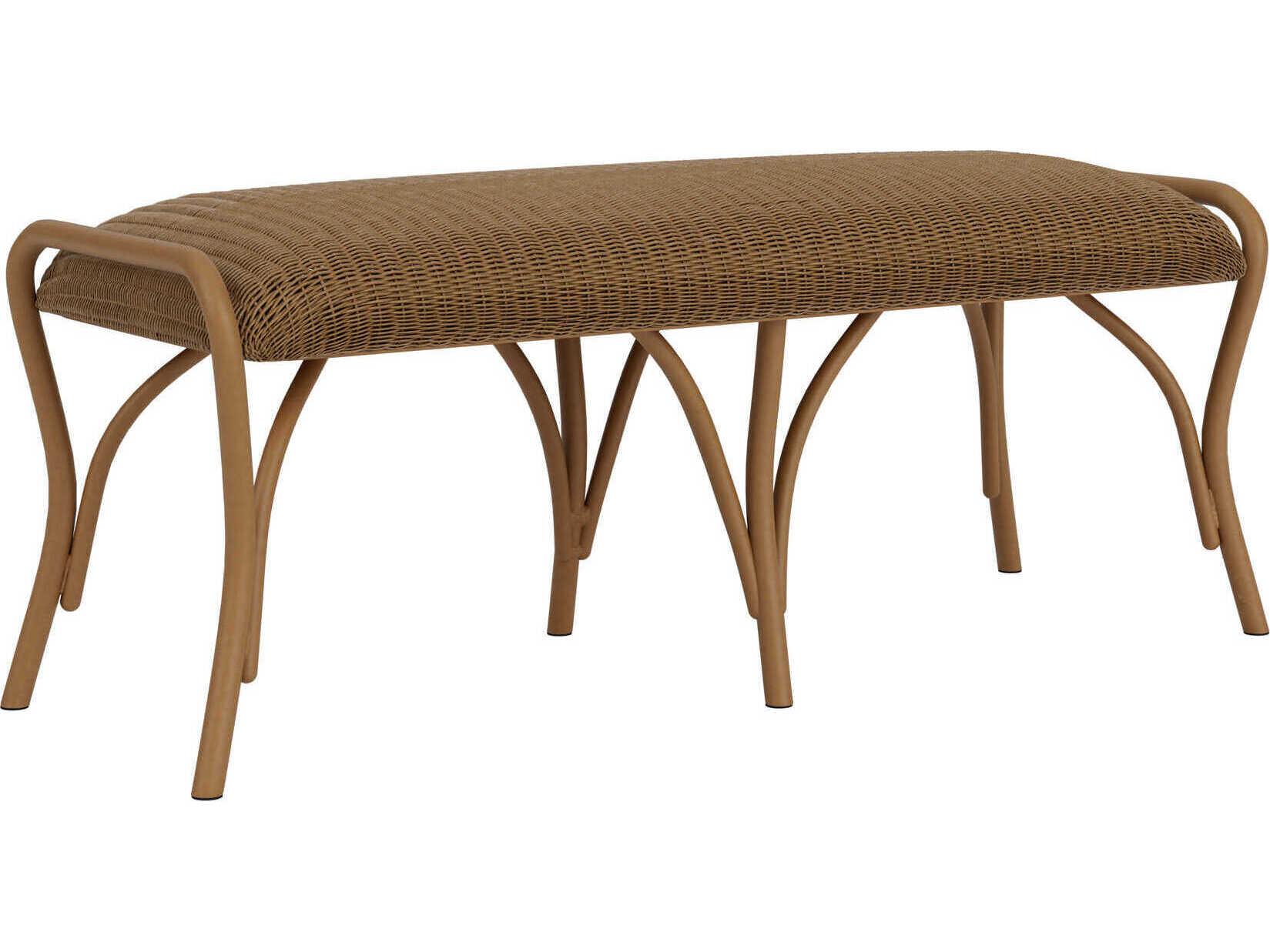 Lloyd Flanders All Seasons Large Patio Ottoman with Padded Seat