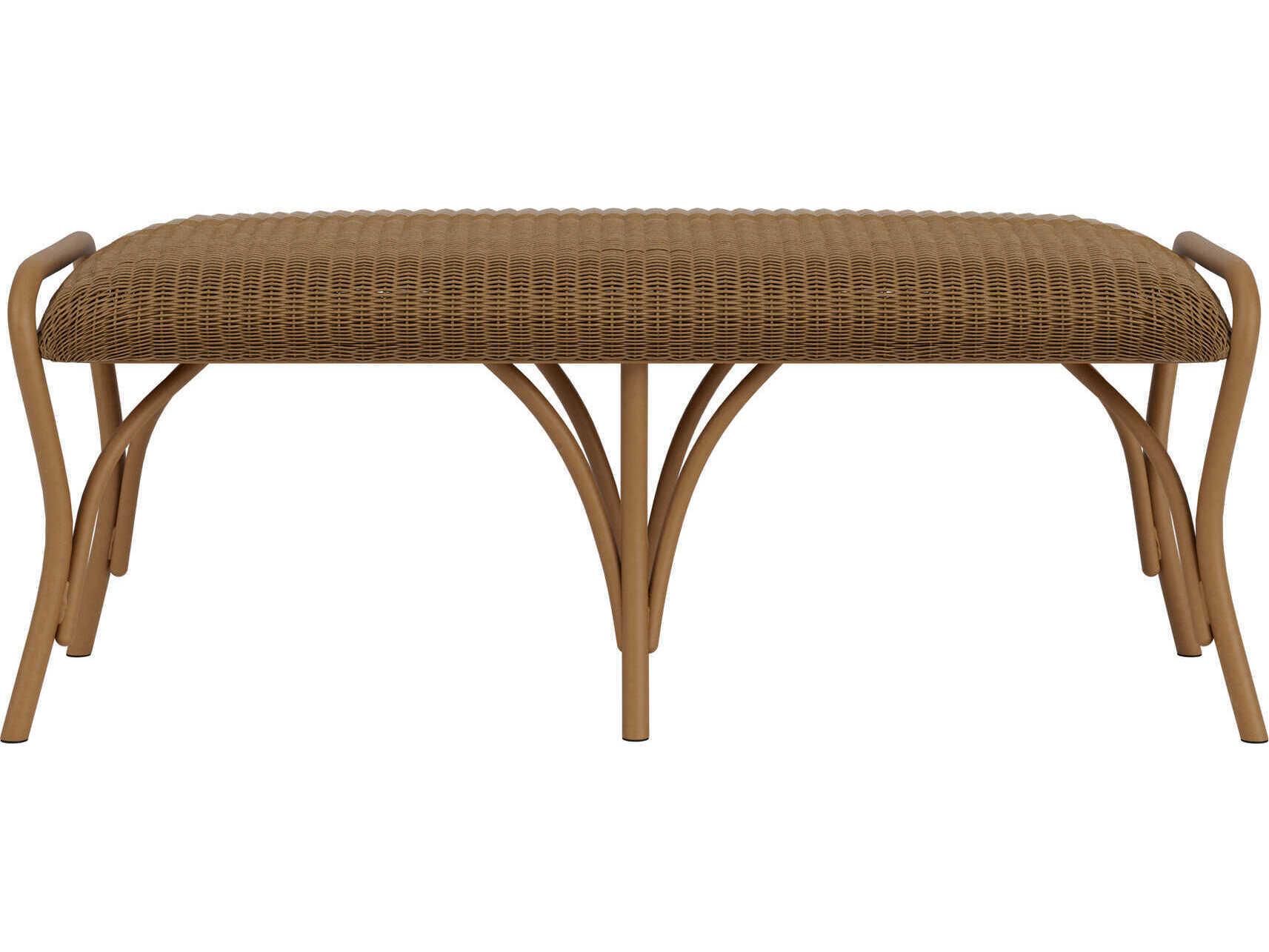 Lloyd Flanders All Seasons Large Patio Ottoman with Padded Seat