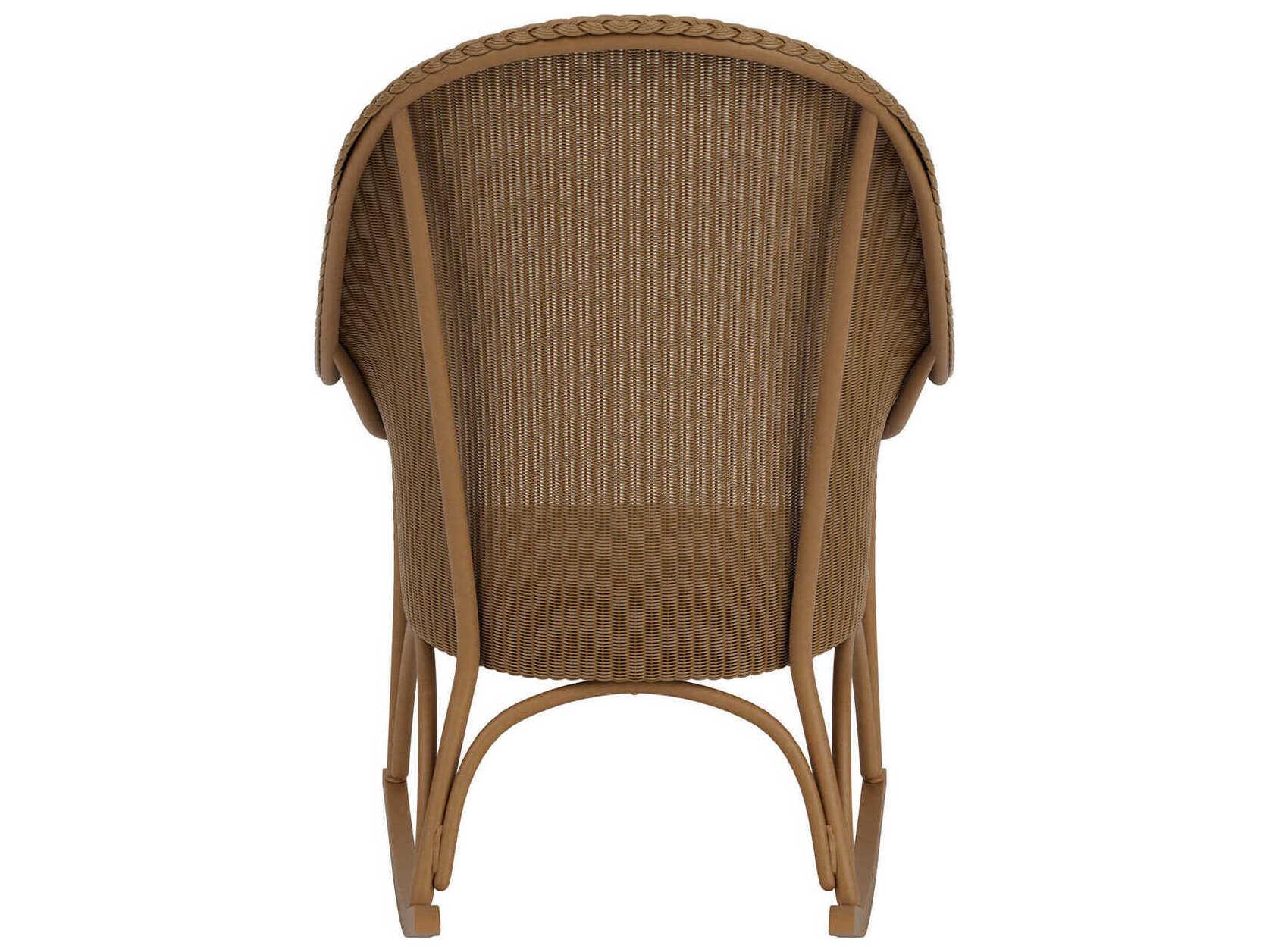 Lloyd Flanders All Seasons Wicker High Back Porch Outdoor Rocker with Padded Seat