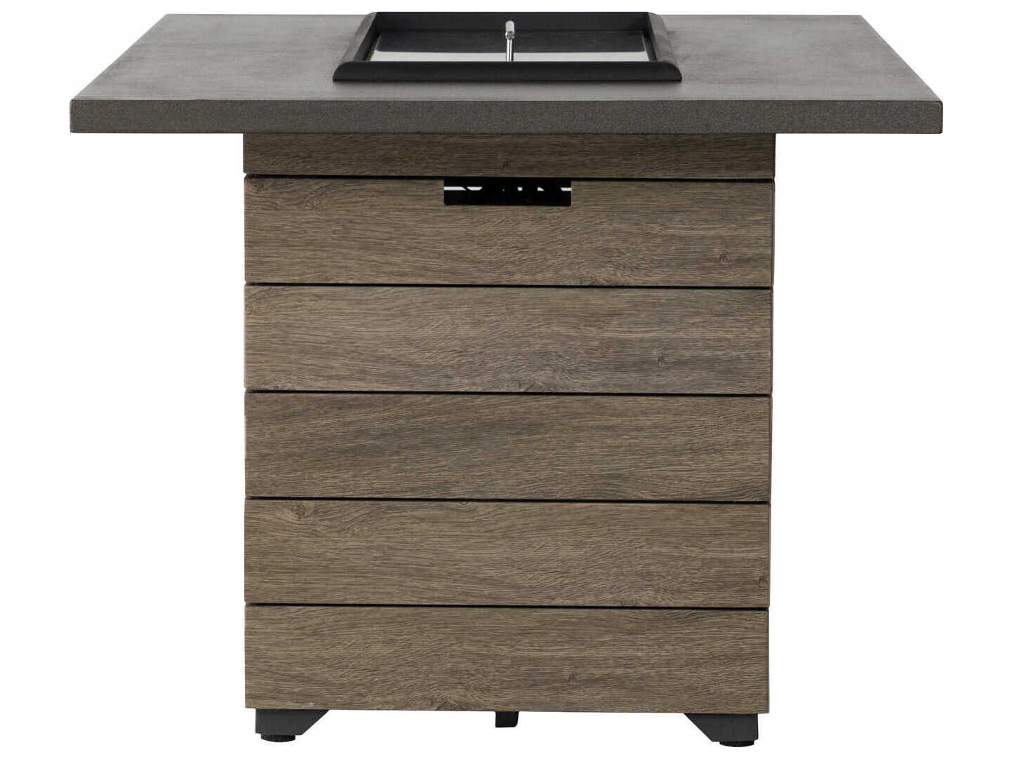 Lloyd Flanders Frontier Aluminum Rectangular Patio Fire Pit Table