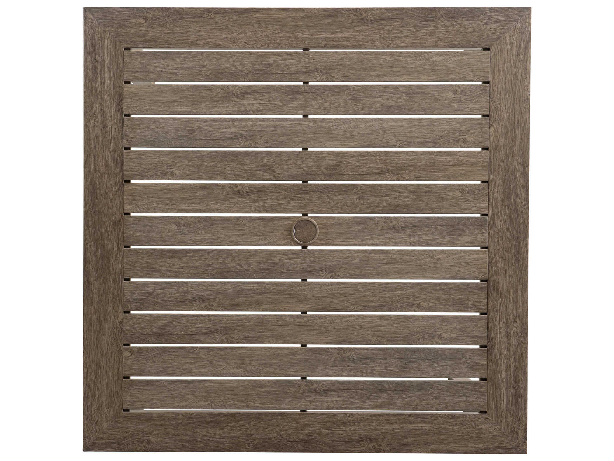 Lloyd Flanders Frontier Aluminum Square Outdoor Patio Dining Table with Umbrella Hole