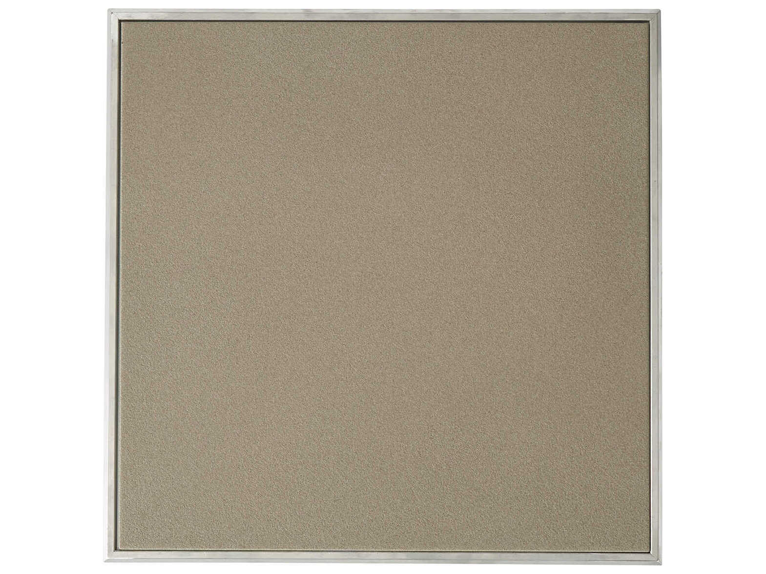 Lloyd Flanders Visions Wicker Square Taupe Glass Outdoor End Table