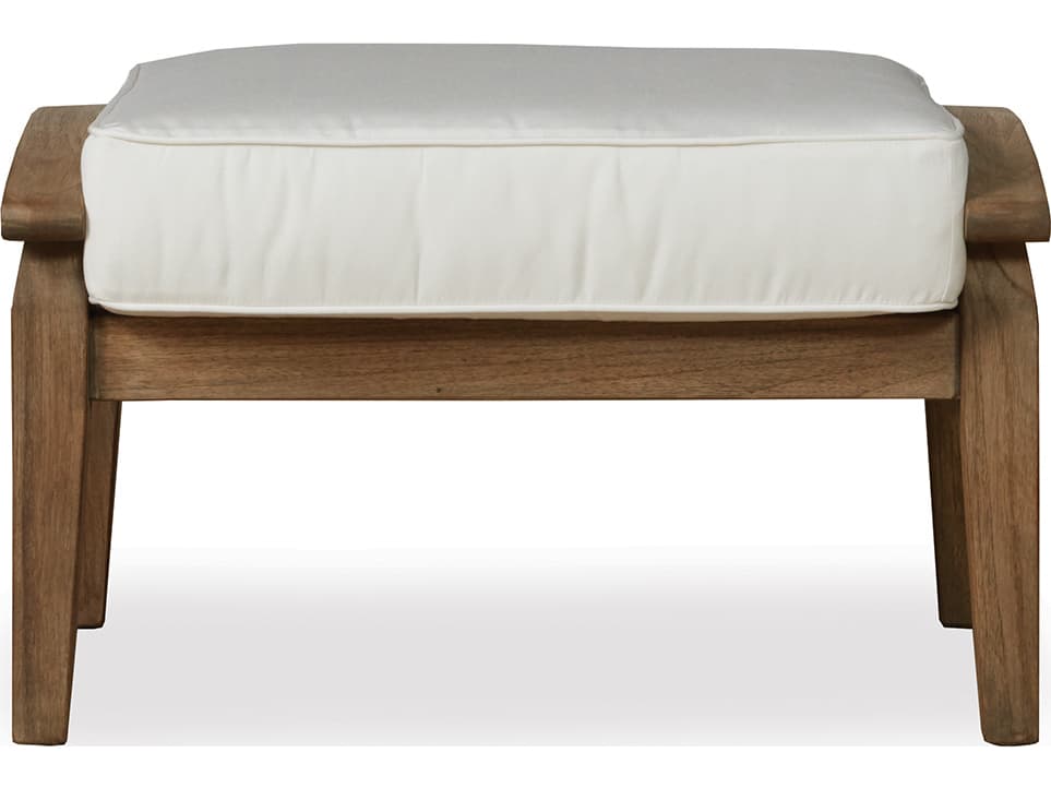 Lloyd Flanders Wildwood Teak Cushion Patio Ottoman