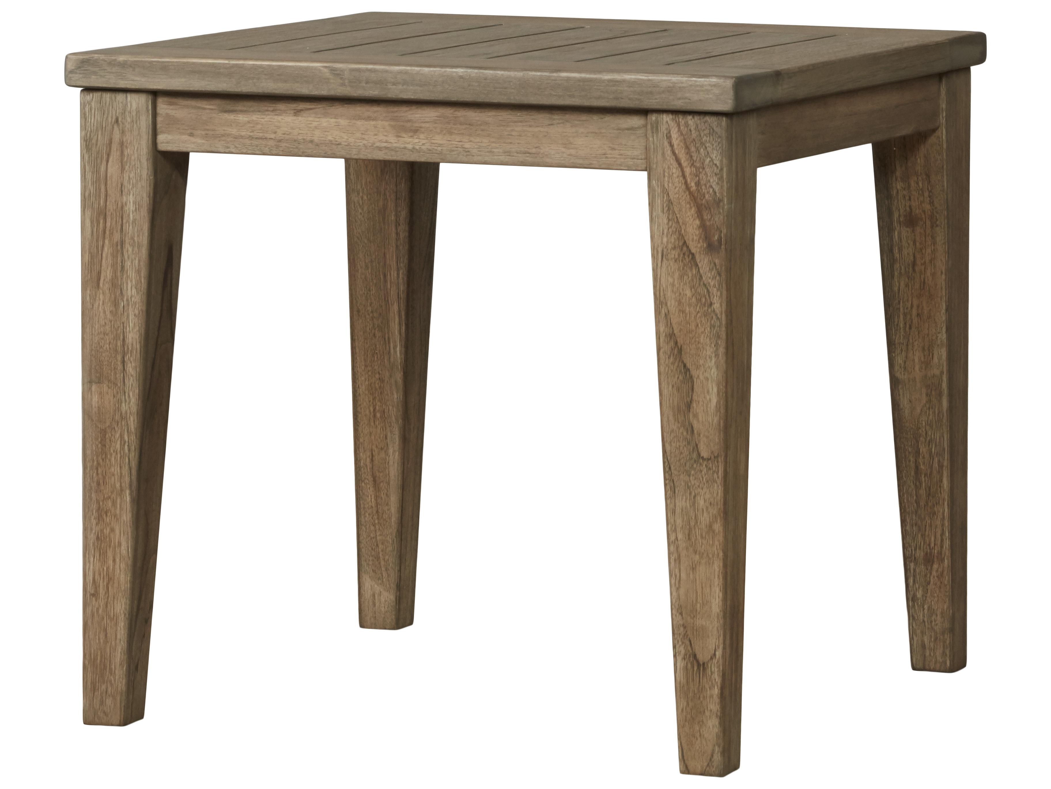Lloyd Flanders Wildwood Teak Square Patio End Table