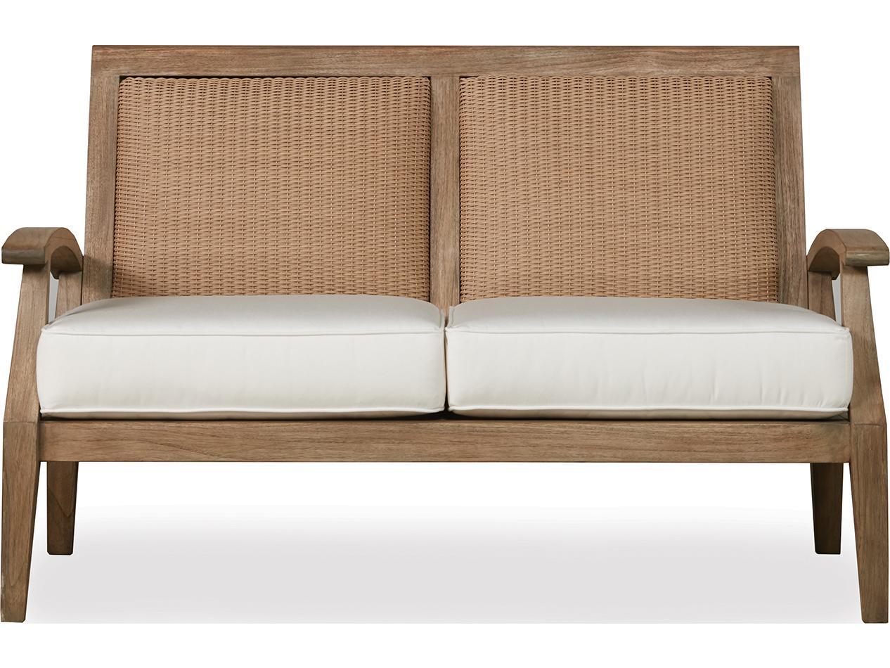 Lloyd Flanders Wildwood Teak Cushion Patio Loveseat