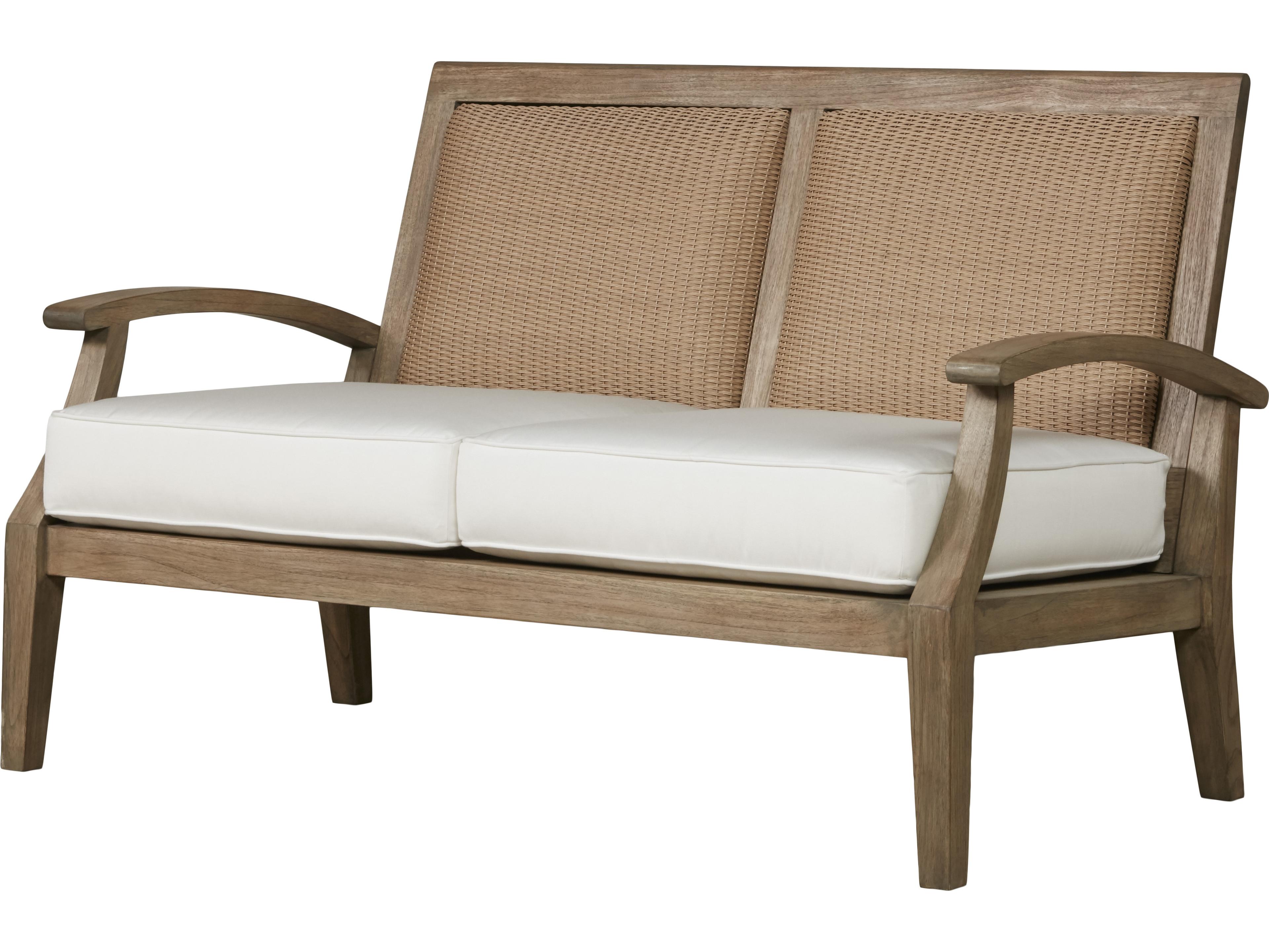 Lloyd Flanders Wildwood Teak Cushion Patio Loveseat