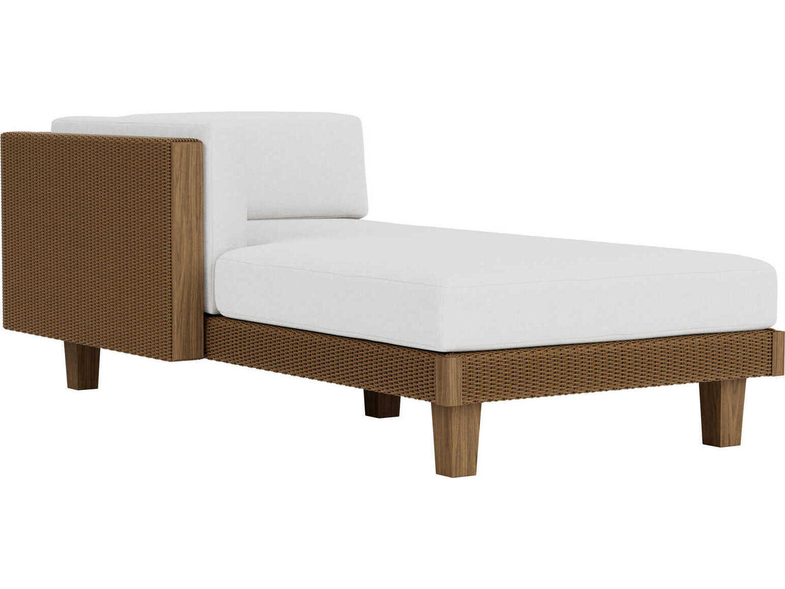 Lloyd Flanders Catalina Wicker Right Arm Outdoor Patio Chaise Lounge