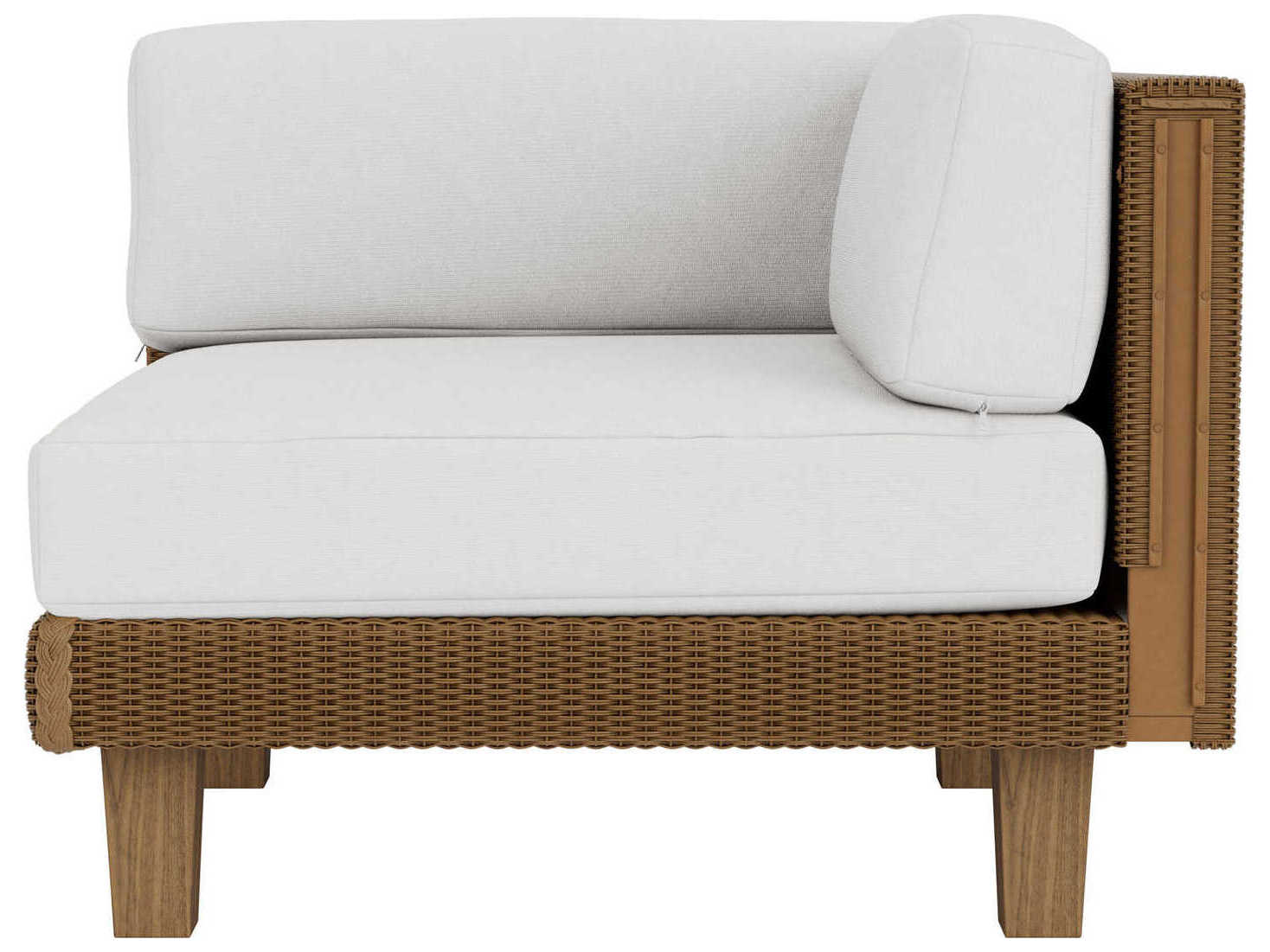 Lloyd Flanders Catalina Wicker Corner Outdoor Patio Lounge Chair