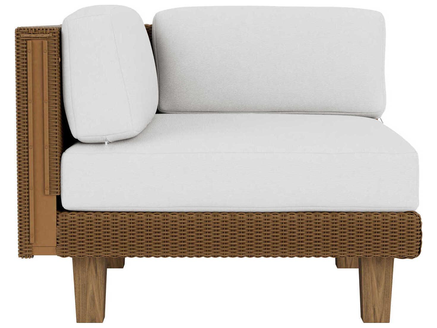 Lloyd Flanders Catalina Wicker Corner Outdoor Patio Lounge Chair