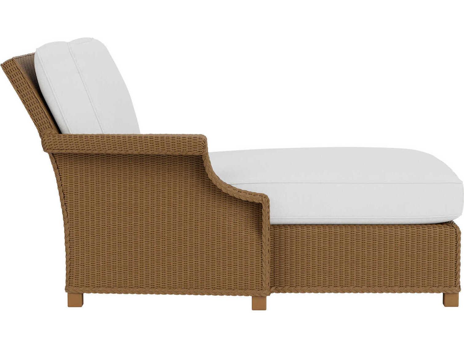Lloyd Flanders Hamptons Wicker Right Arm Outdoor Chaise Lounge