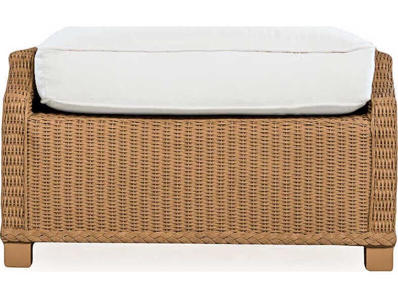 Lloyd Flanders Hamptons Wicker Deep Lounge Outdoor Patio Ottoman