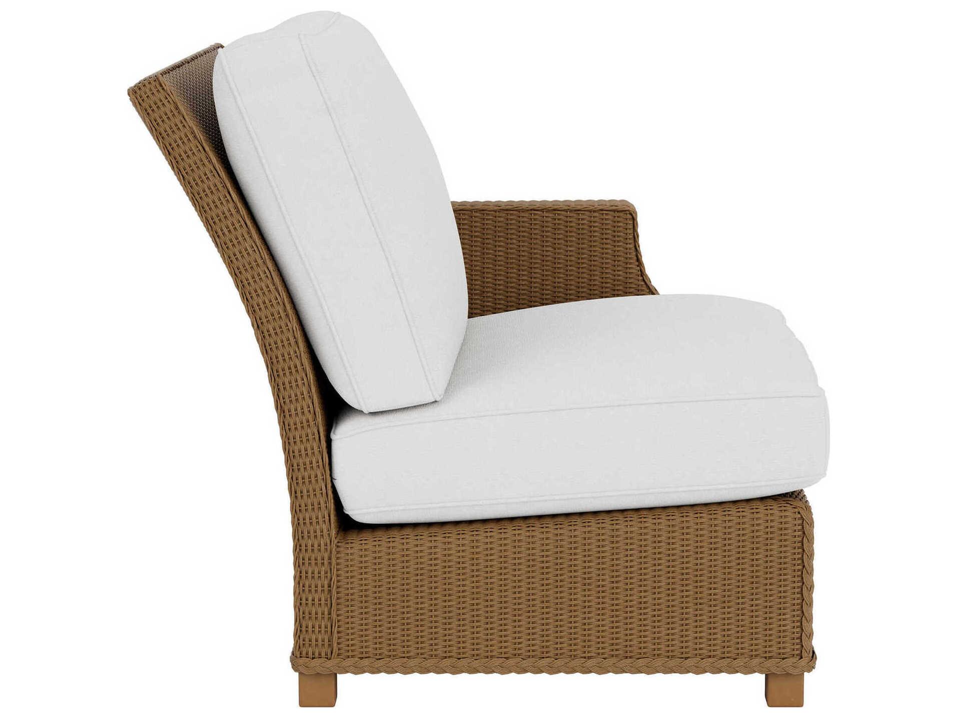 Lloyd Flanders Hamptons Wicker Left Arm Outdoor Patio Lounge Chair