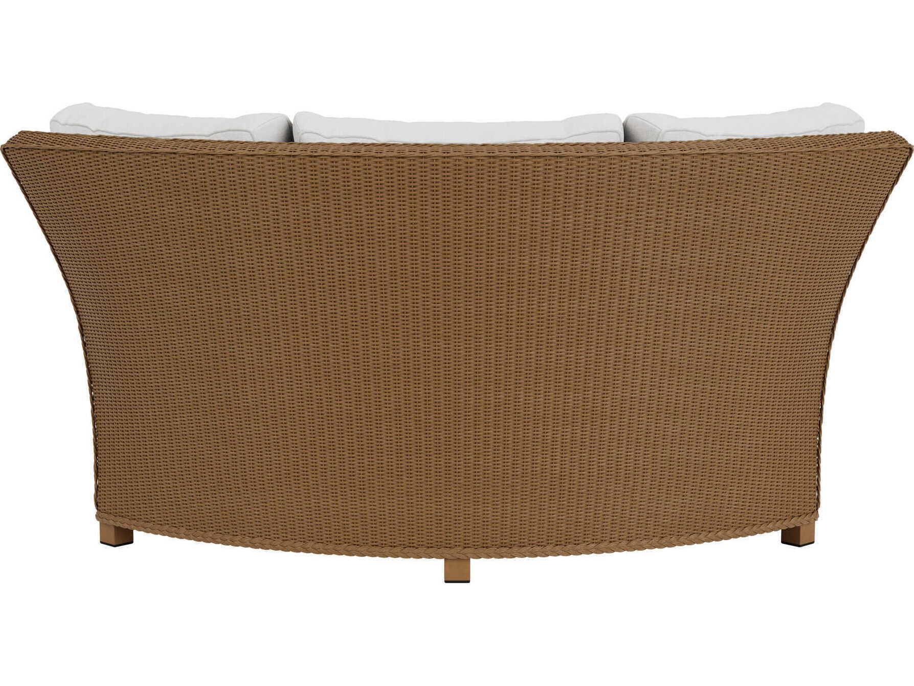 Lloyd Flanders Hamptons Wicker Wedge Corner Outdoor Patio Lounge Chair