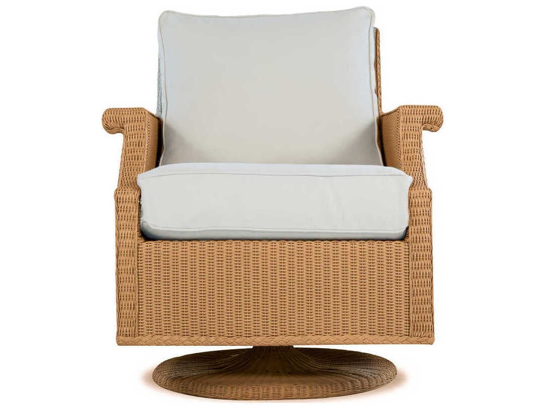 Lloyd Flanders Hamptons Wicker Swivel Rocker Patio Lounge Chair