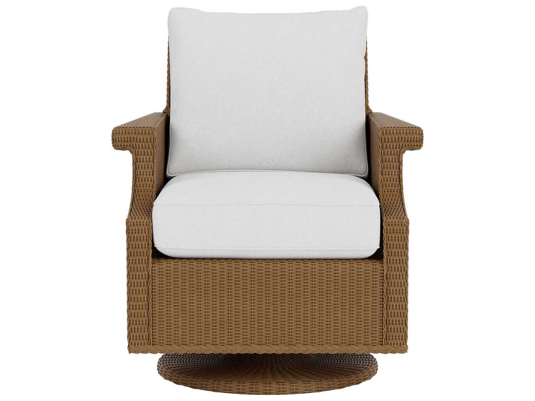 Lloyd Flanders Hamptons Wicker Swivel Rocker Patio Lounge Chair