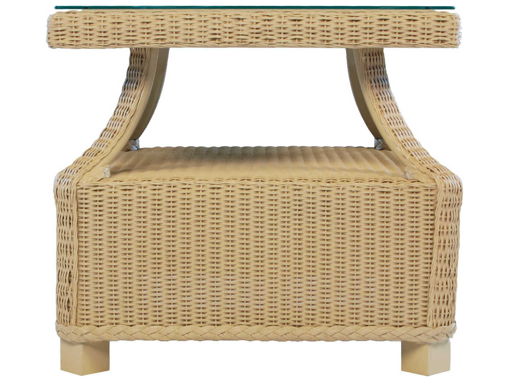 Lloyd Flanders Hamptons Wicker Square Outdoor End Table
