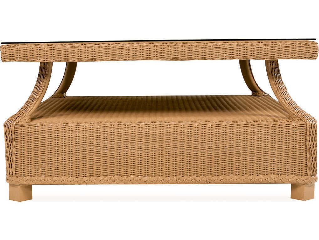 Lloyd Flanders Hamptons Wicker Square Coffee Table
