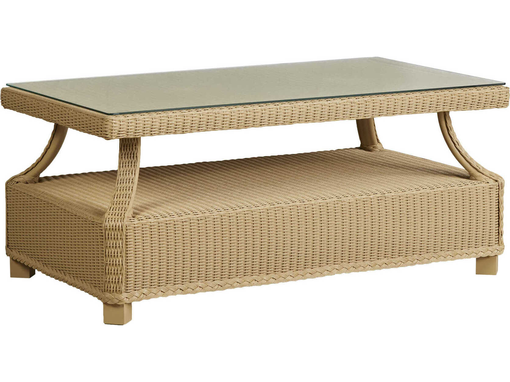 Lloyd Flanders Hamptons Wicker Rectangular Outdoor Coffee Table