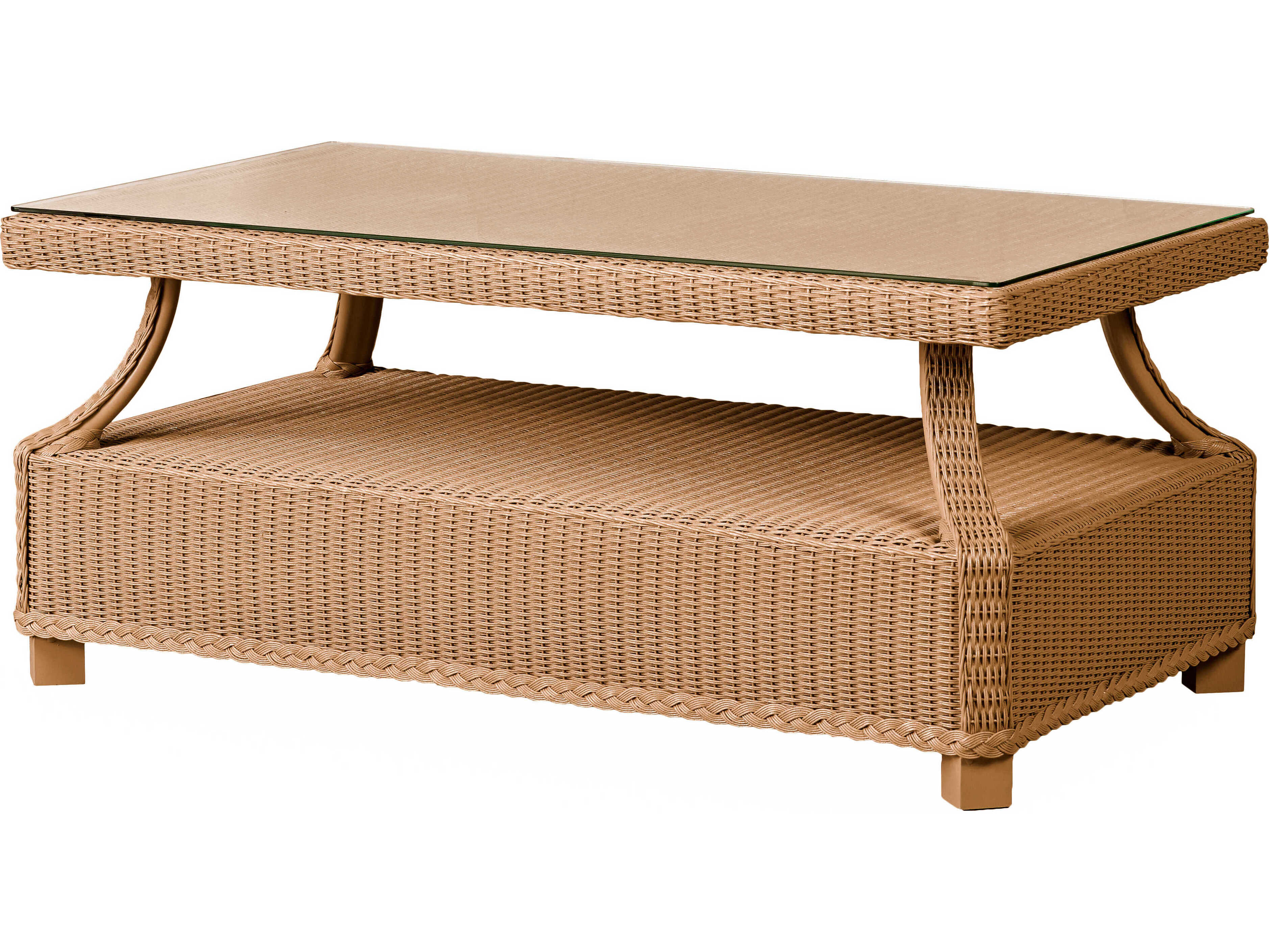 Lloyd Flanders Hamptons Wicker Rectangular Outdoor Coffee Table