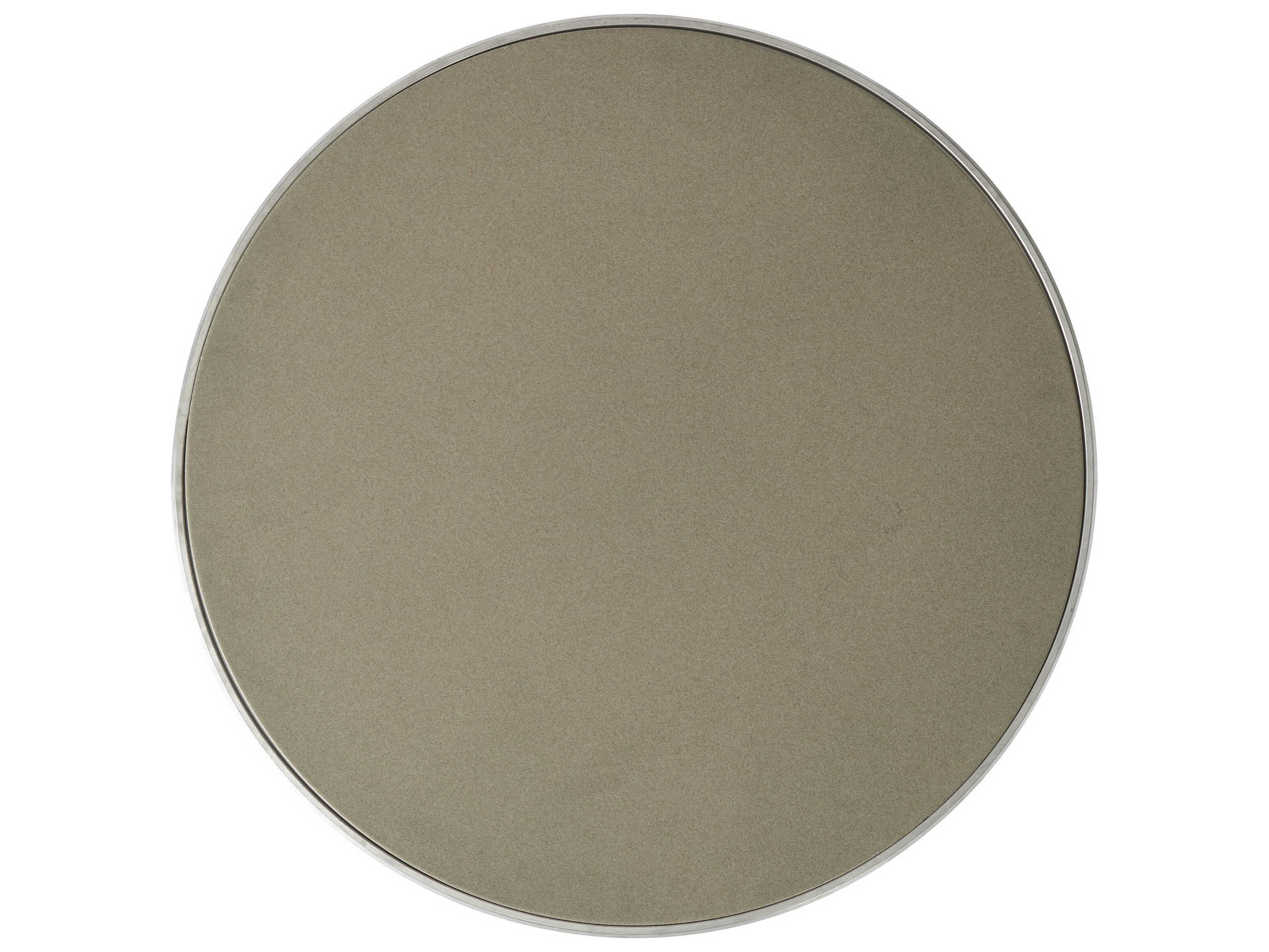 Lloyd Flanders Essence Wicker Round Taupe Glass Top Outdoor Patio Coffee Table