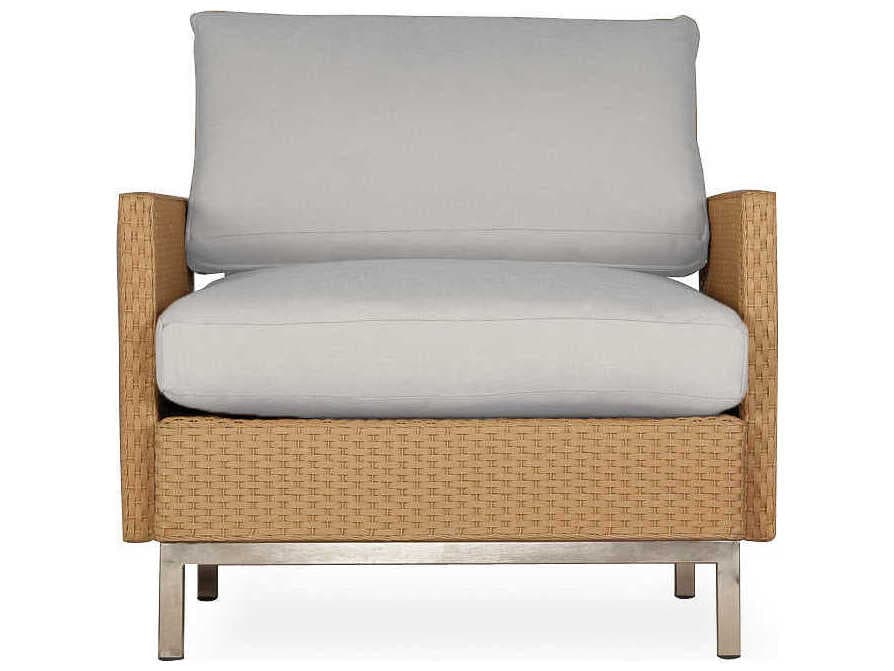 Lloyd Flanders Elements Steel Wicker Outdoor Lounge Chair