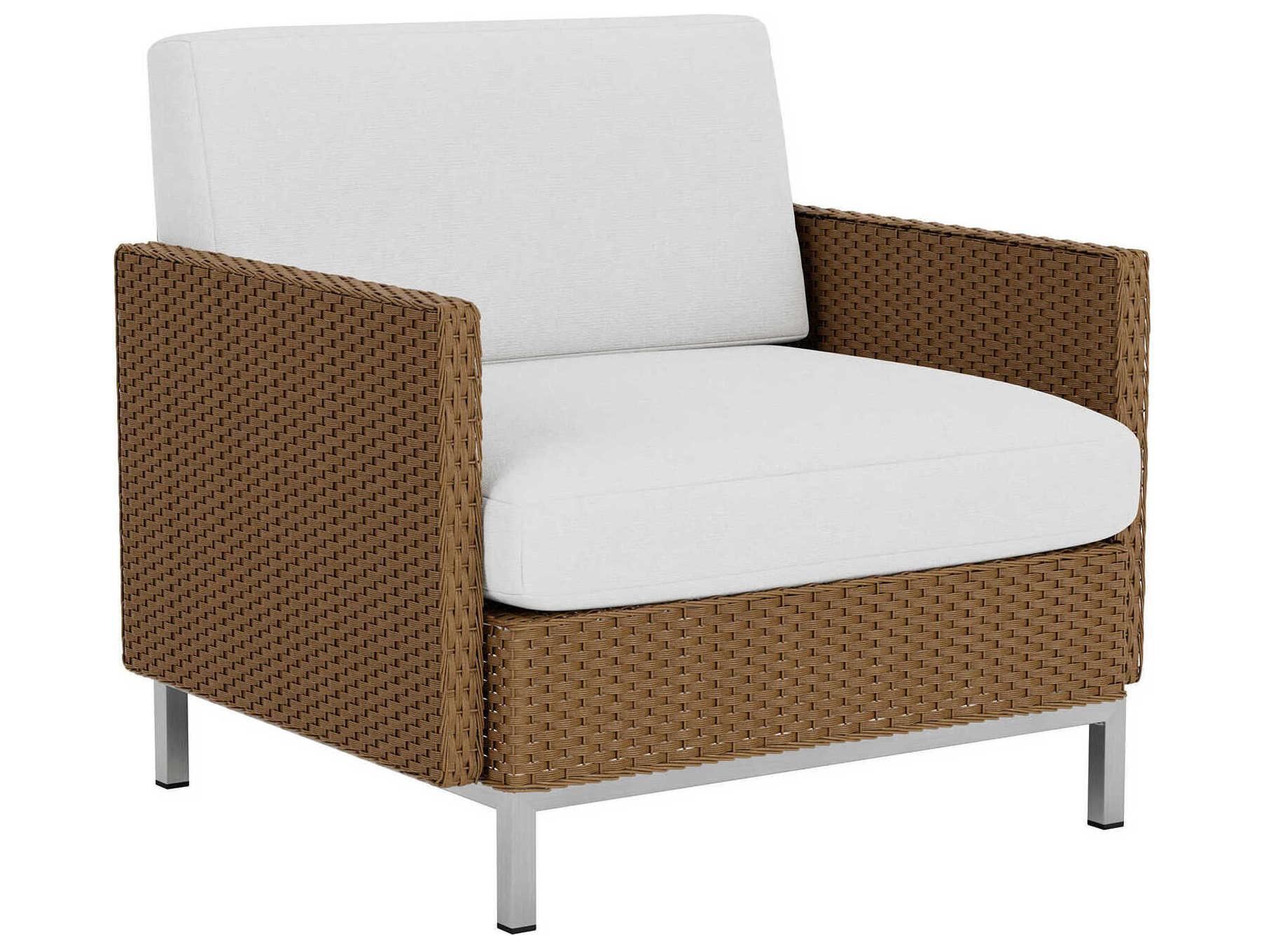 Lloyd Flanders Elements Steel Wicker Outdoor Lounge Chair