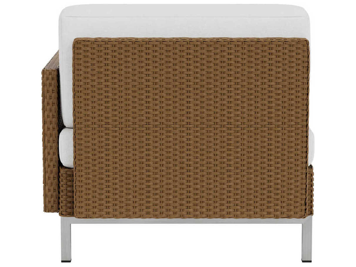 Lloyd Flanders Elements Steel Wicker Left Arm Patio Chaise Lounge