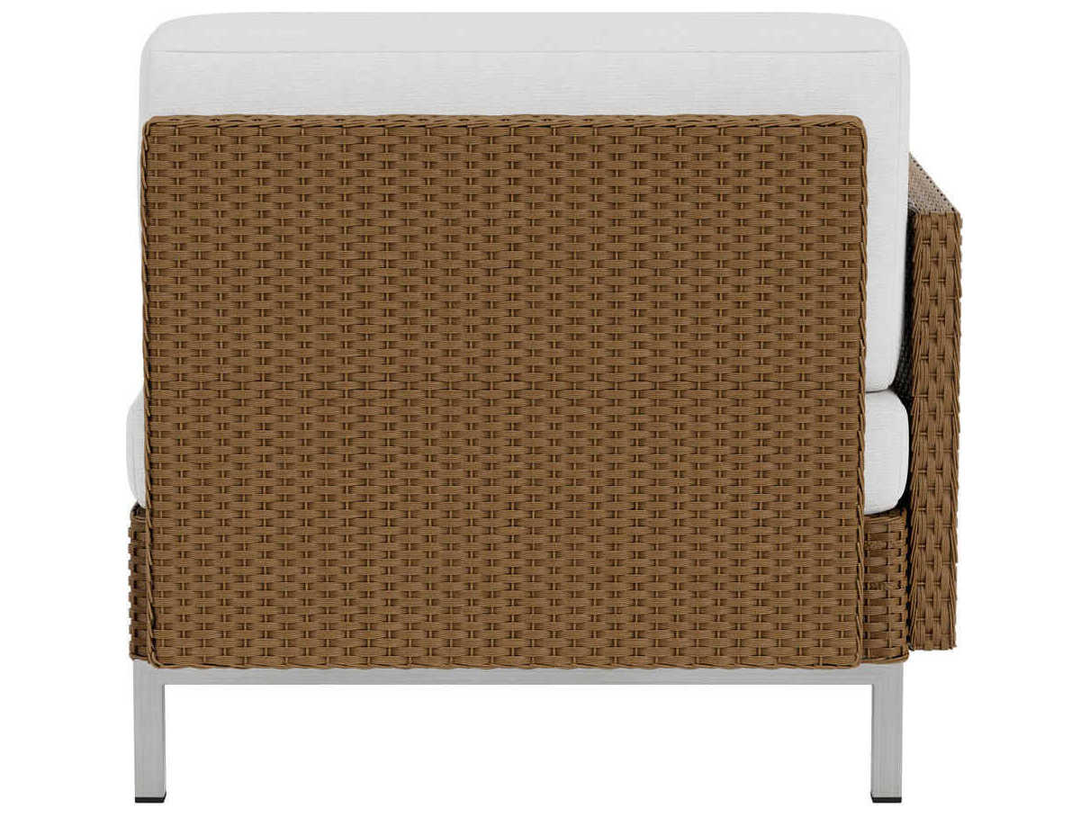 Lloyd Flanders Elements Steel Wicker Right Arm Outdoor Chaise Lounge