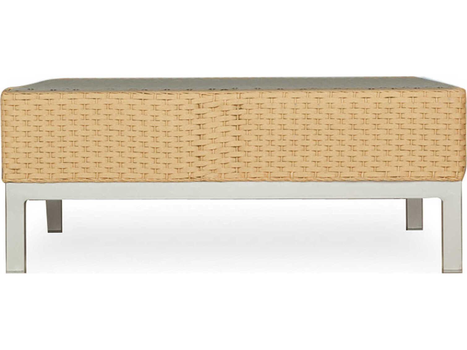 Lloyd Flanders Elements Steel Wicker Square Outdoor Coffee Table