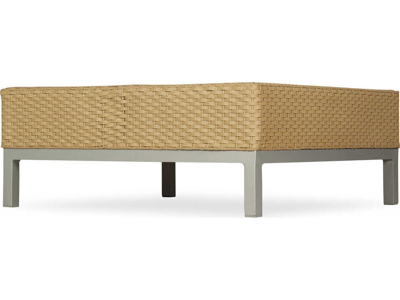 Lloyd Flanders Elements Steel Wicker Square Outdoor Coffee Table