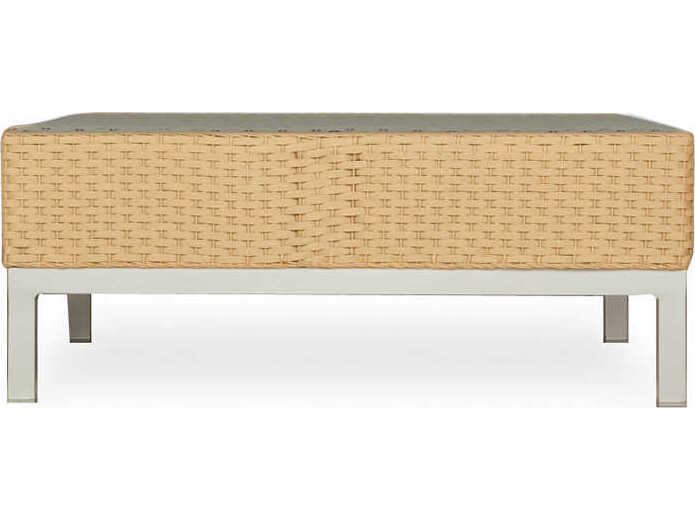 Lloyd Flanders Elements Steel Wicker Square Outdoor Coffee Table