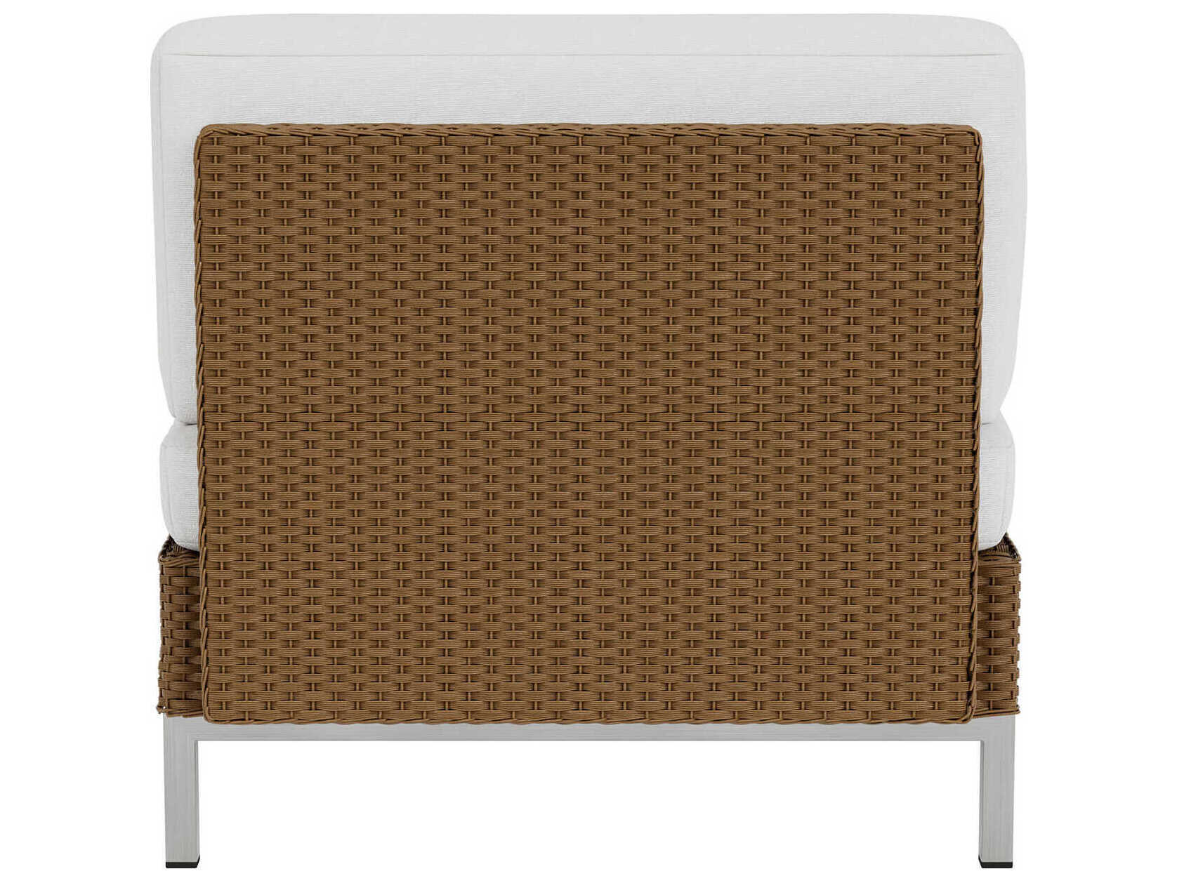 Lloyd Flanders Elements Steel Wicker Modular Outdoor Lounge Chair