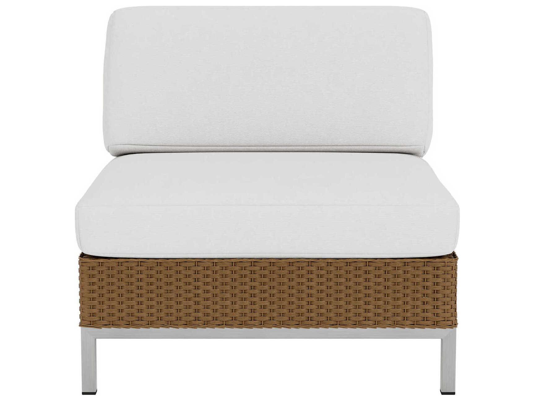 Lloyd Flanders Elements Steel Wicker Modular Outdoor Lounge Chair