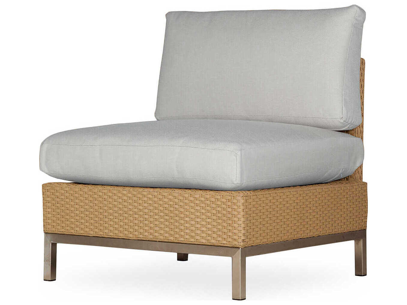 Lloyd Flanders Elements Steel Wicker Modular Outdoor Lounge Chair