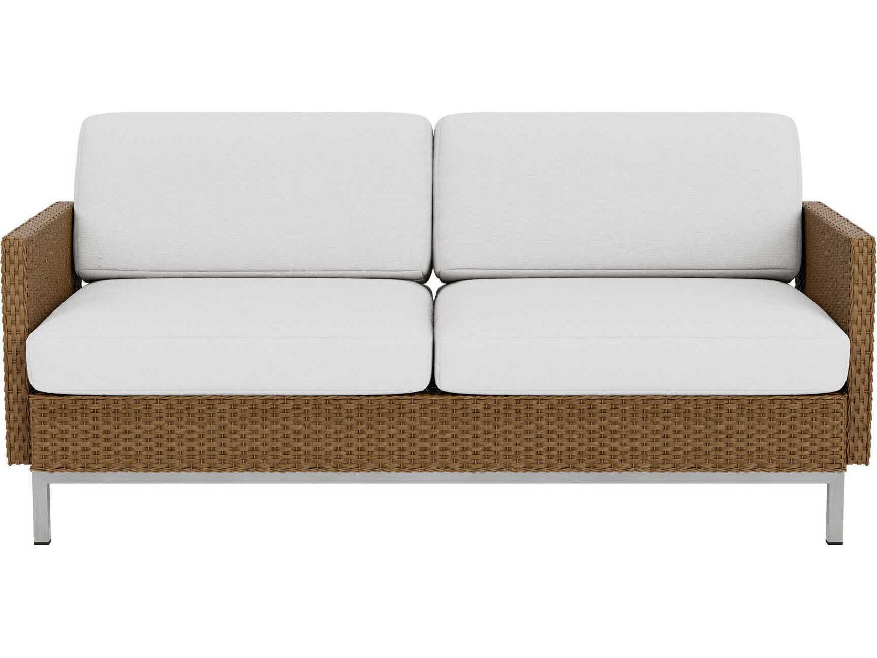 Lloyd Flanders Elements Steel Wicker Outdoor Loveseat