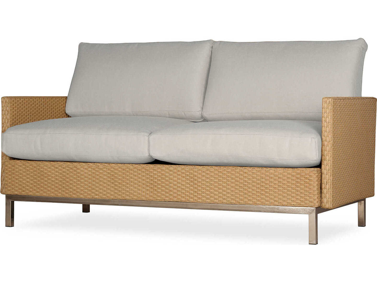 Lloyd Flanders Elements Steel Wicker Outdoor Loveseat