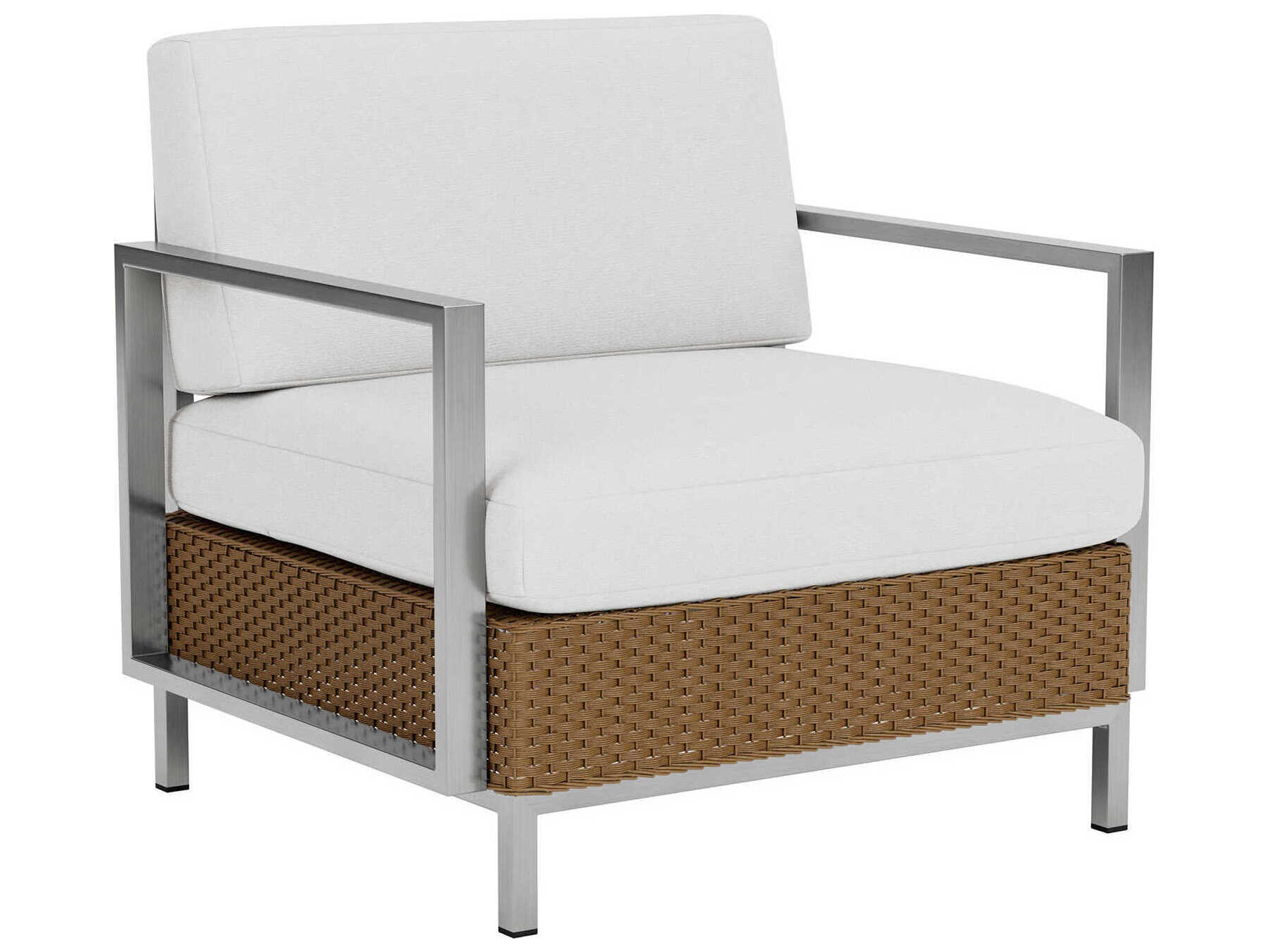 Lloyd Flanders Elements Steel Wicker Patio Lounge Chair